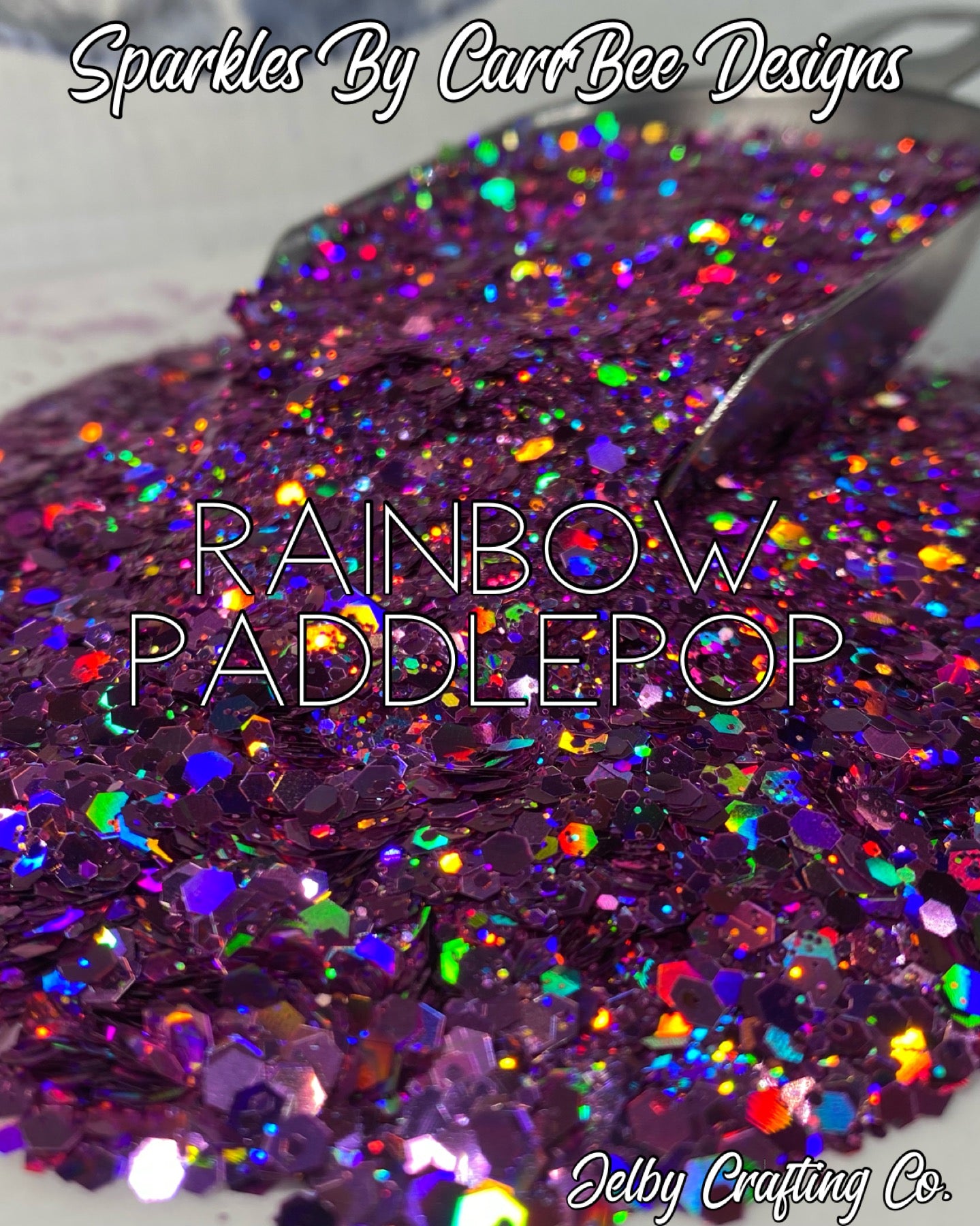 Rainbow Paddlepop | Purple Holographic Chunky Glitter