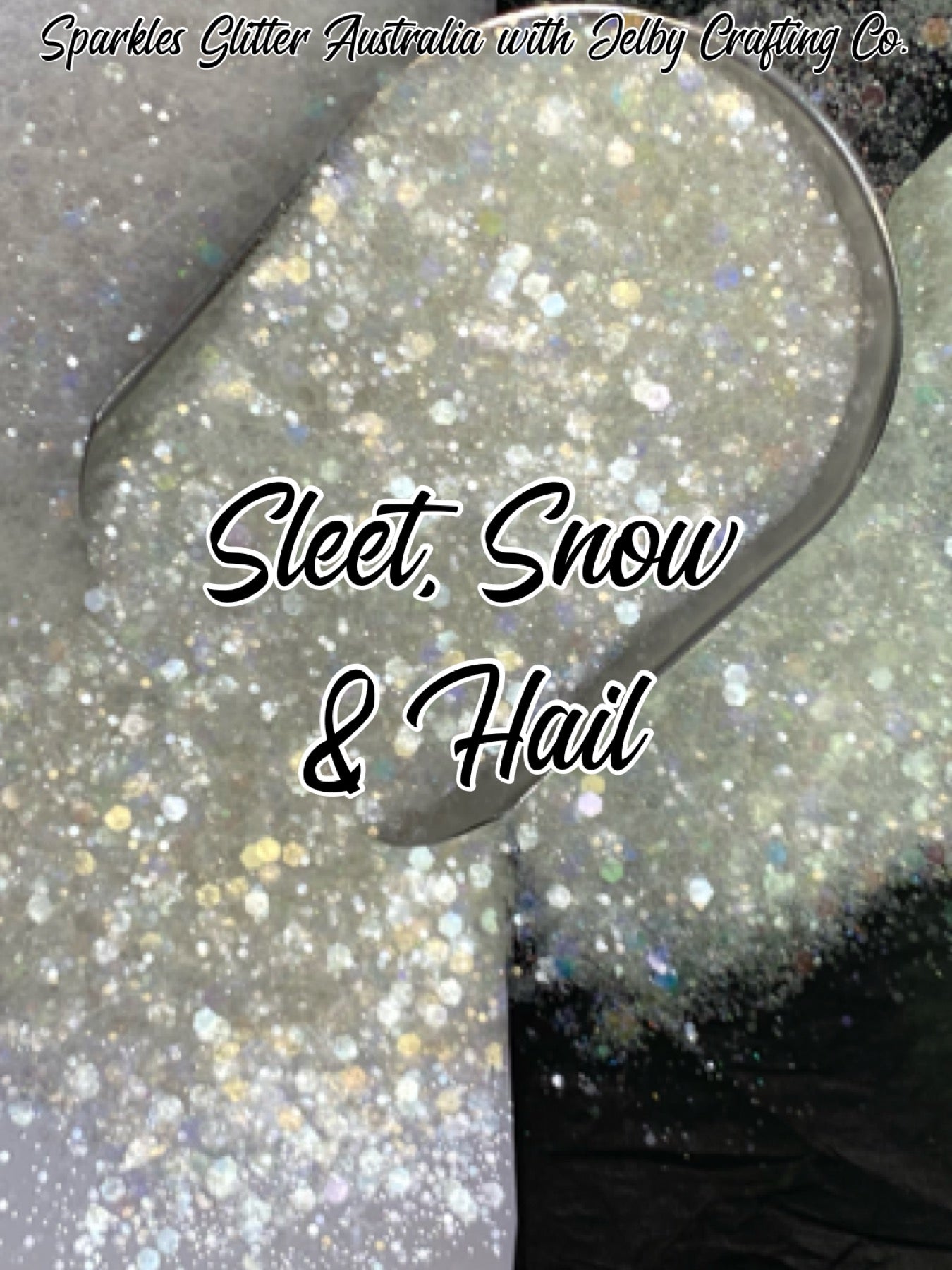 Sleet, Snow & Hail | White Holographic Chunky Glitter