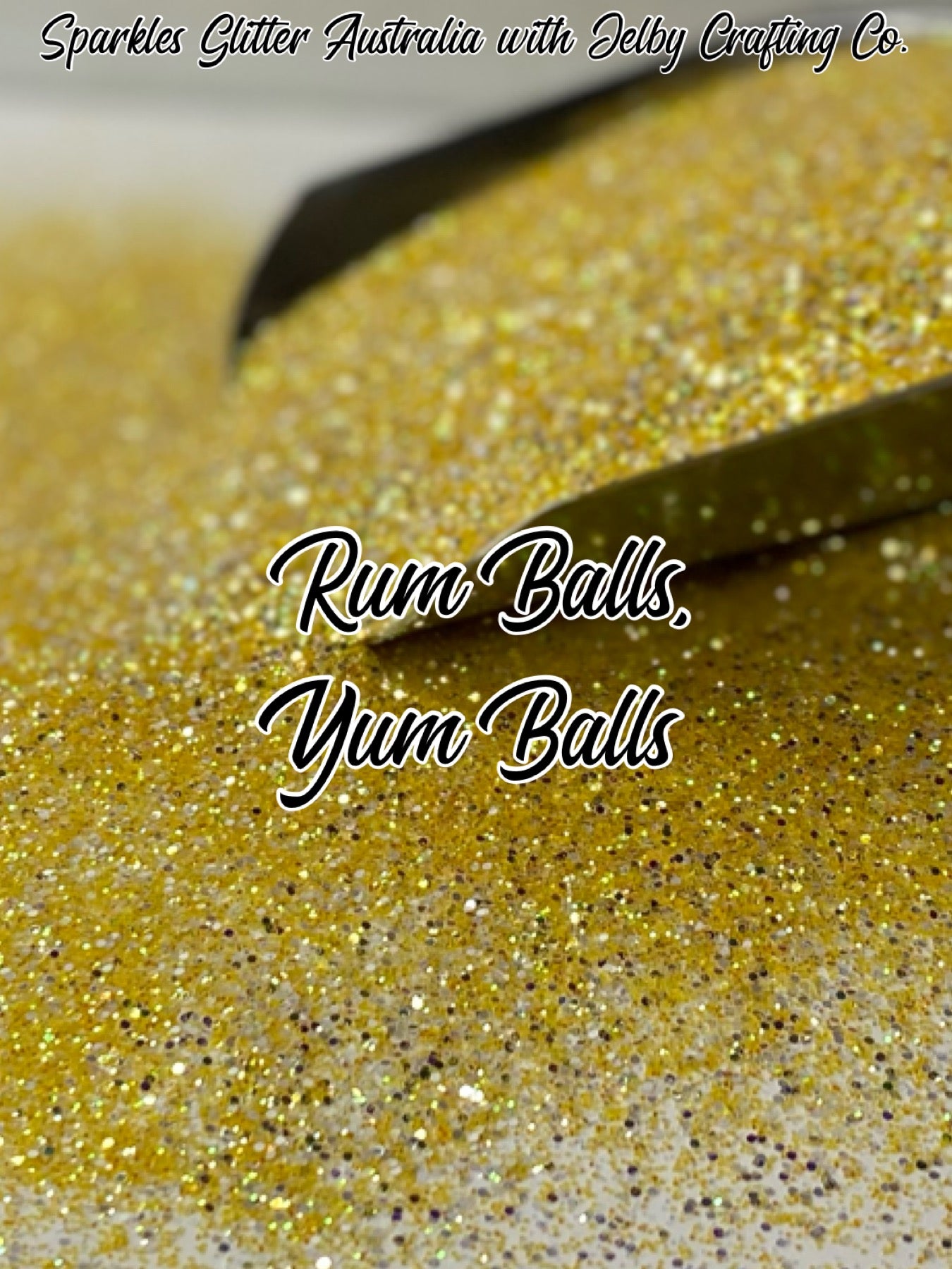 Rum Balls, Yum Balls! | Custom Mixed Mustard Yellow Small Chunky Glitter