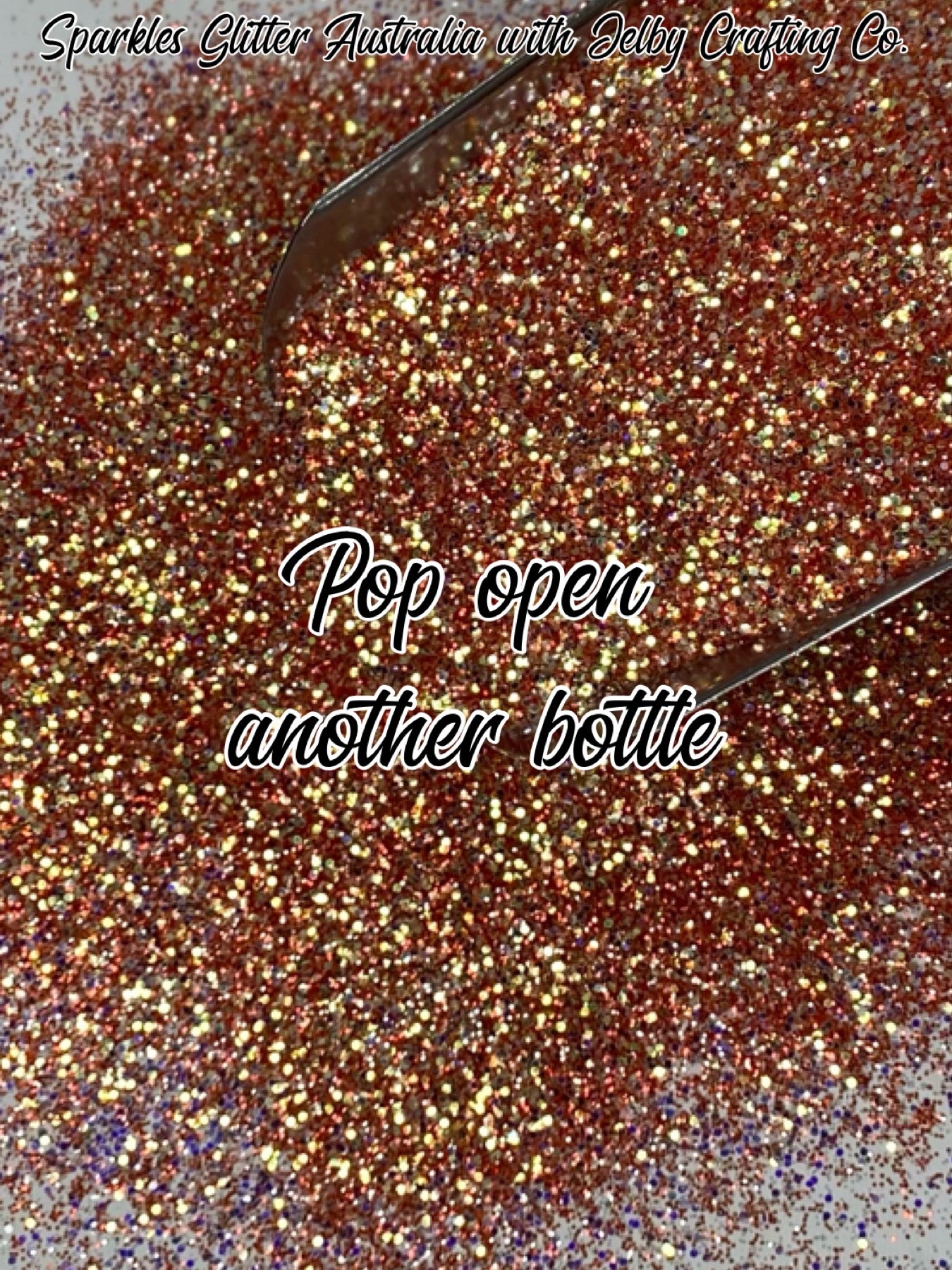 Pop Open Another Bottle | Custom Mixed Red Small Chunky Glitter