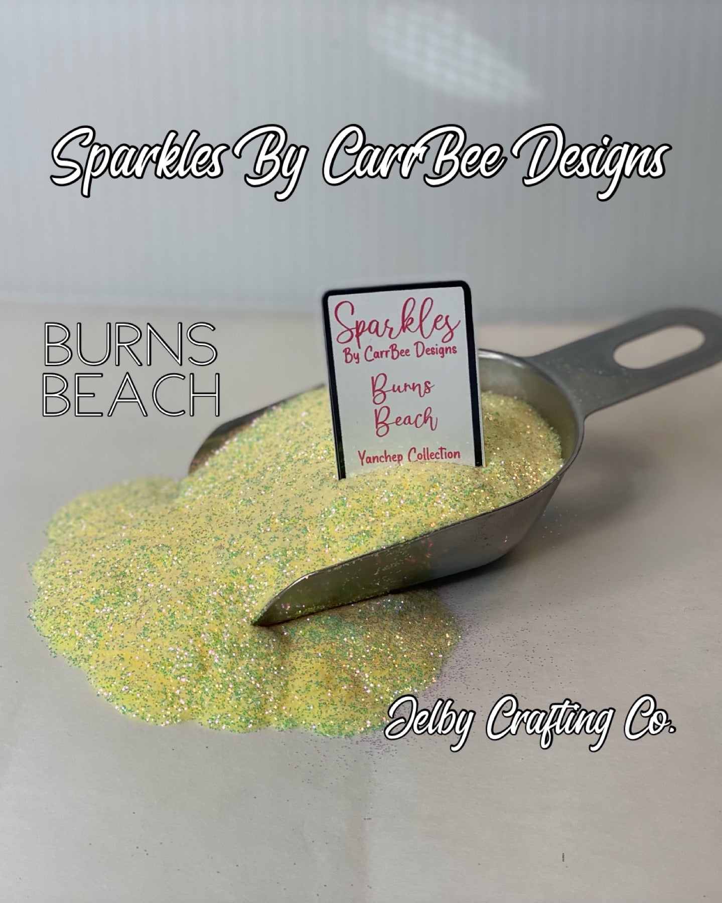 Burns Beach | Iridescent Yellow Fine Cut Glitter