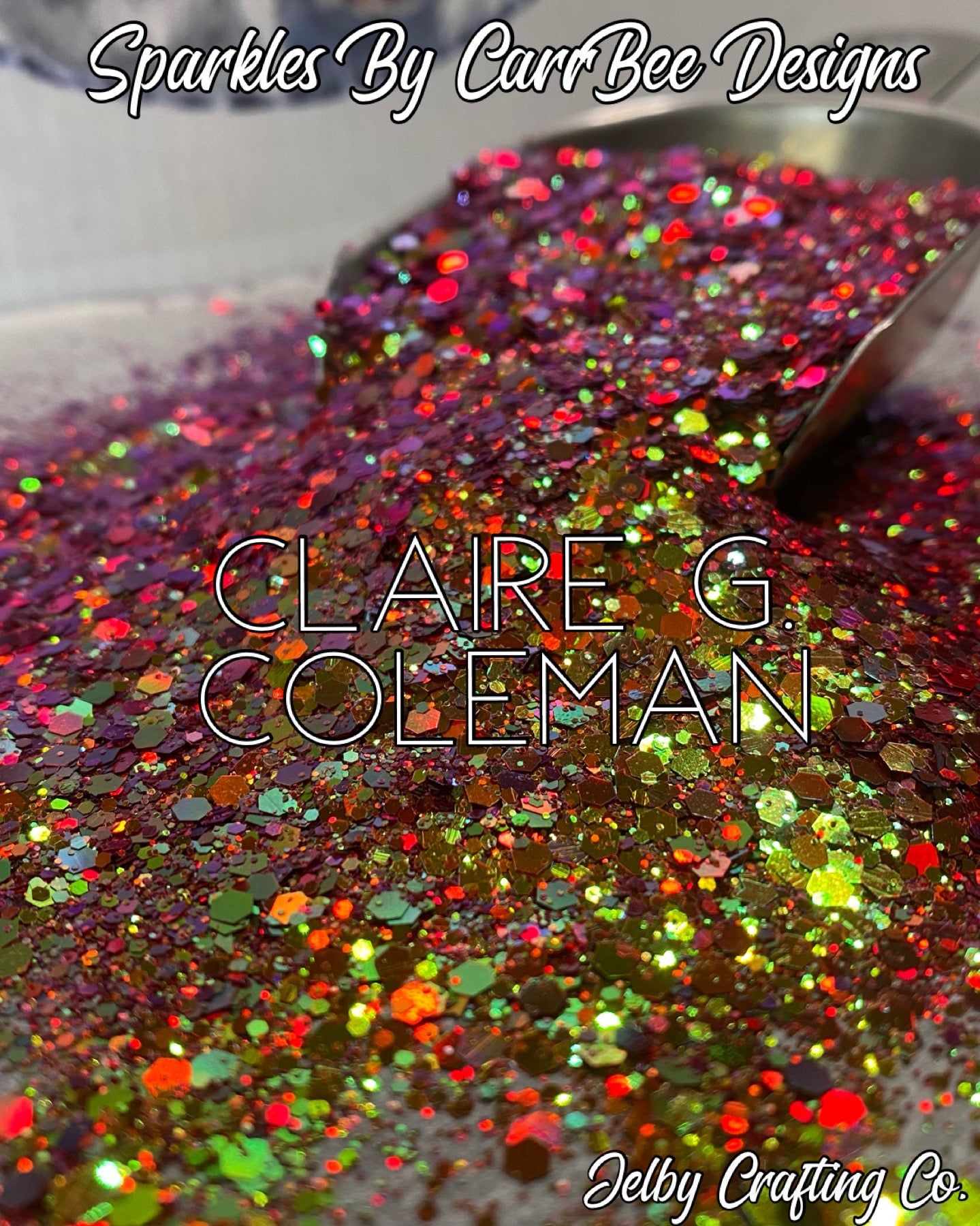 Claire G. Coleman | Red Pink Green Colour Shift Chunky Glitter