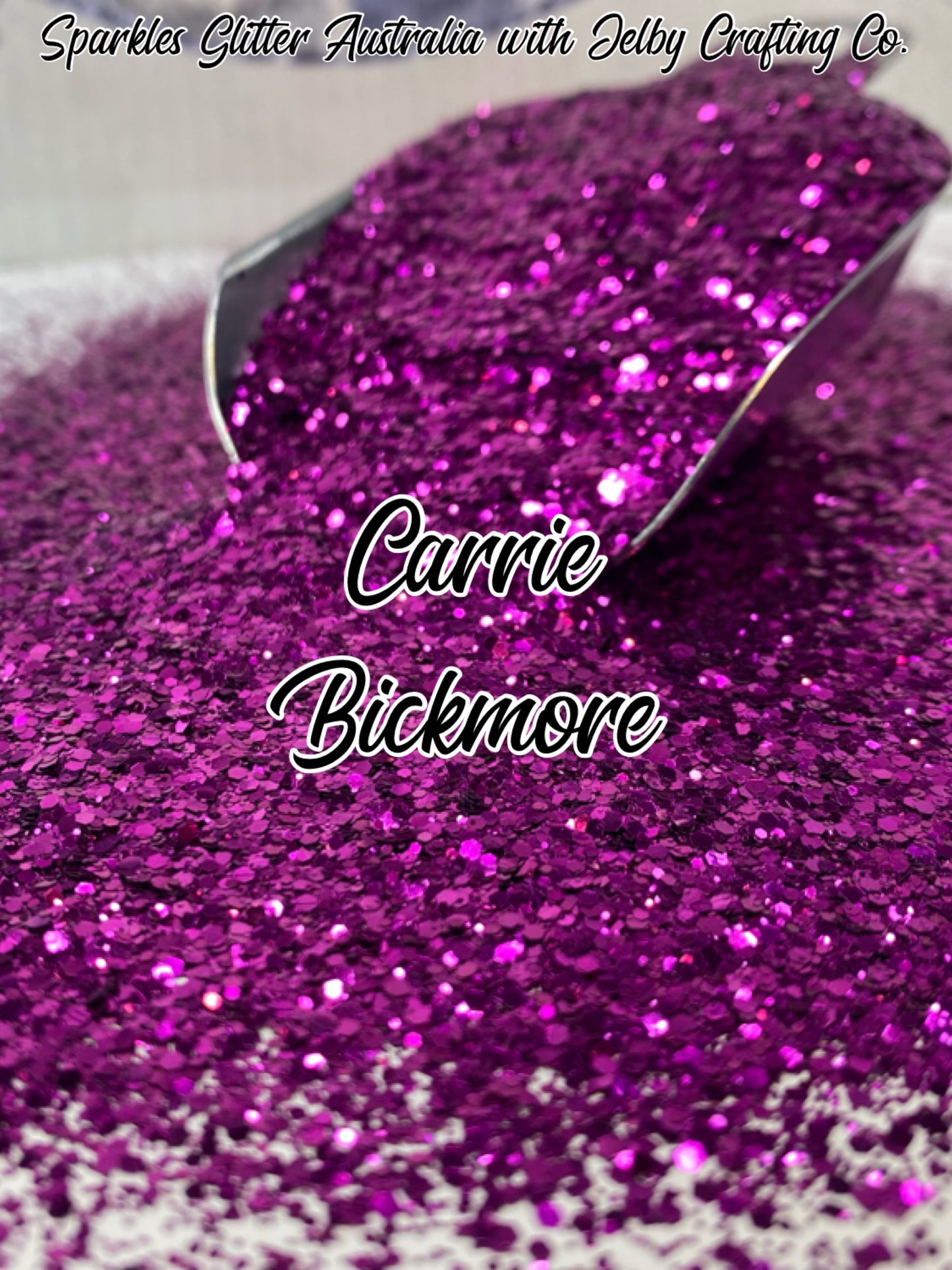 Carrie Bickmore | Custom Metallic Pink Glitter
