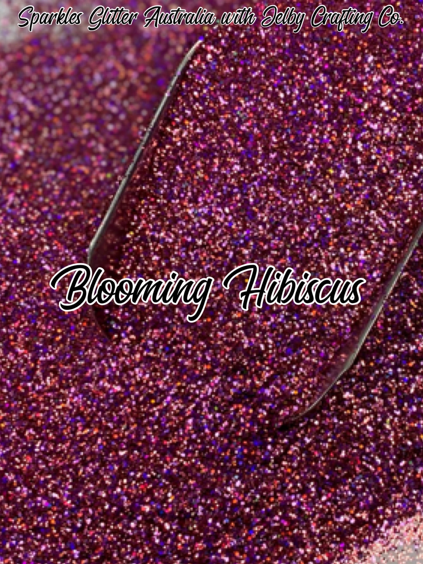 Blooming Hibiscus | Custom Mixed Pink Glitter