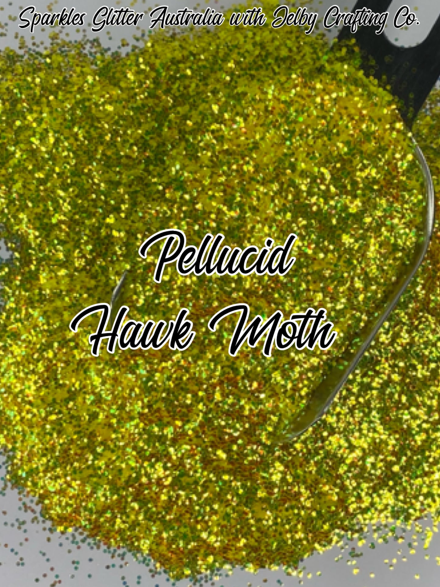 Pellucid Hawk Moth | Yellow Small Chunky Iridescent Glitter