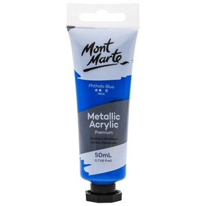Metallic Acrylic Paint 50ml - Phthalo Blue