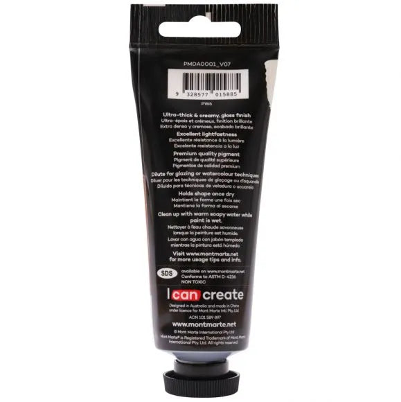 Mont Marte Dimension 75ml Tube - Titanium White