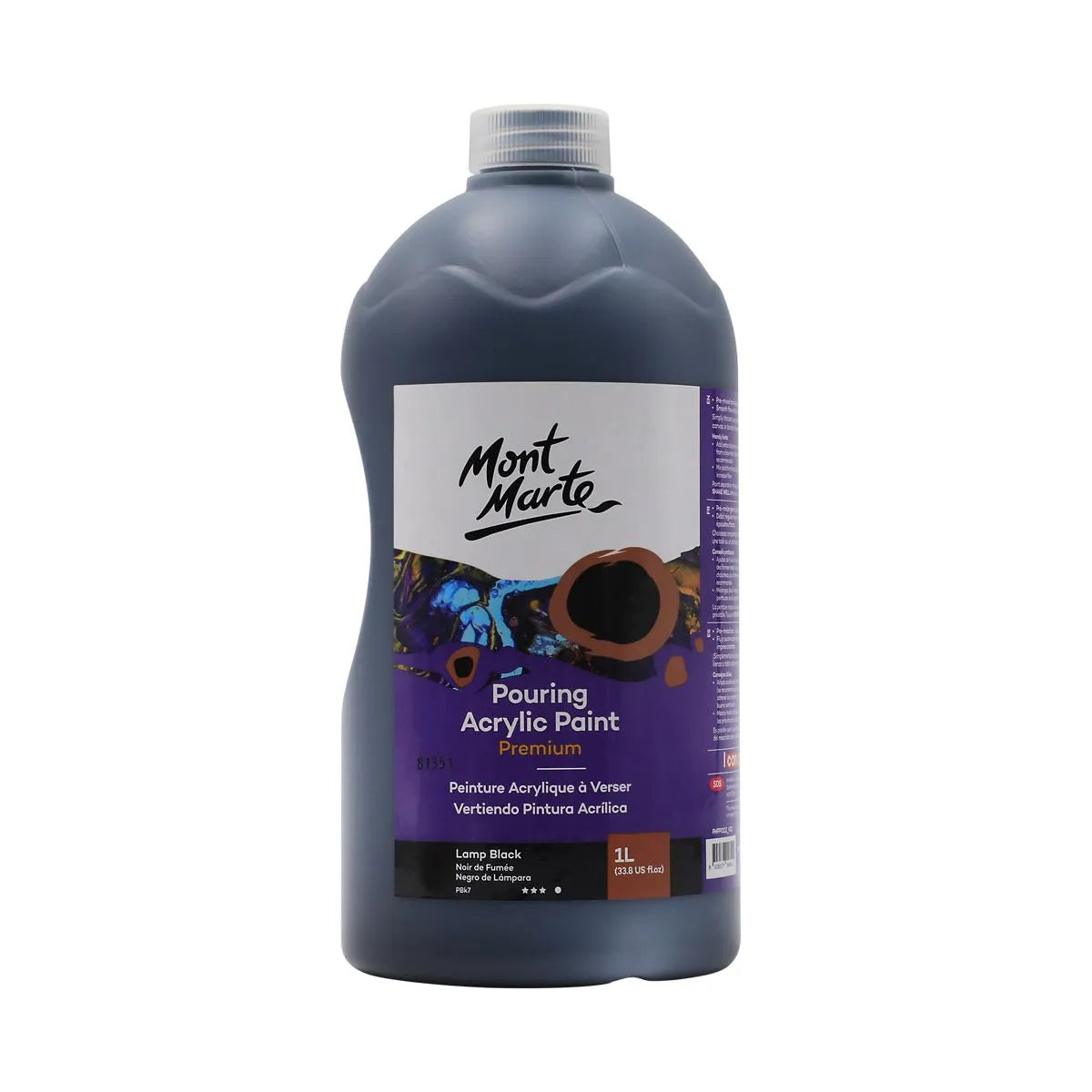 Pouring Acrylic - Lamp black - 1L