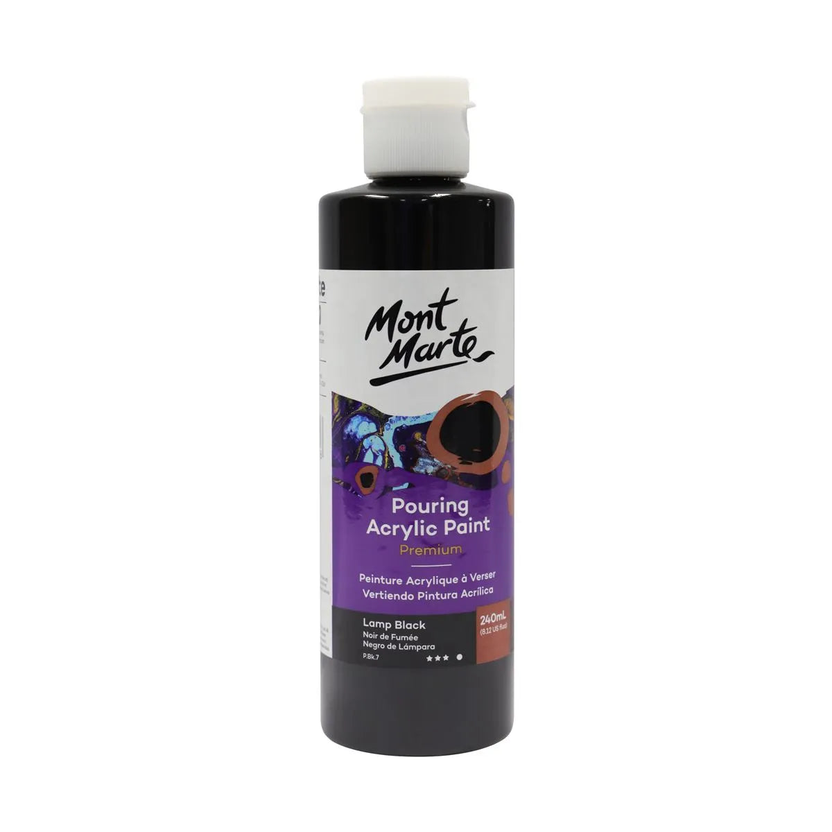 Pouring Acrylic - Lamp Black - 240ml