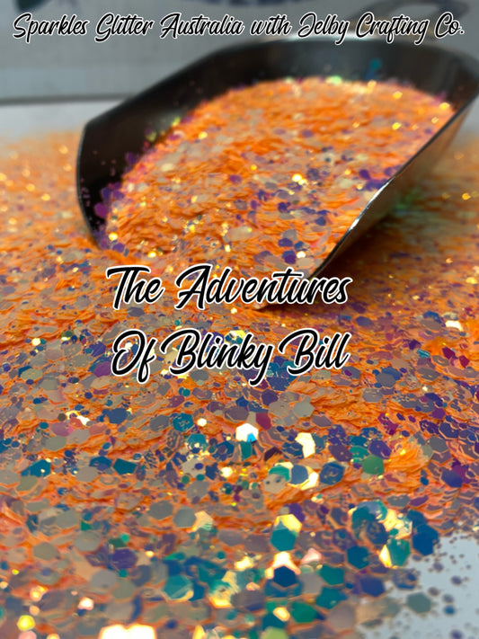 The Adventures of Blinky Bill | UV Glow Orange Chunky Glitter
