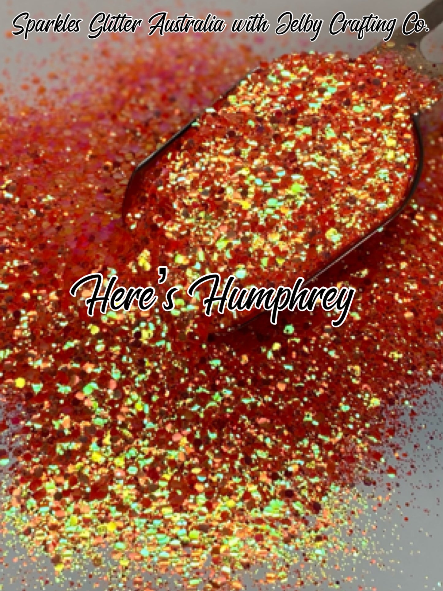 Here's Humphrey | UV Glow Orange Chunky Glitter