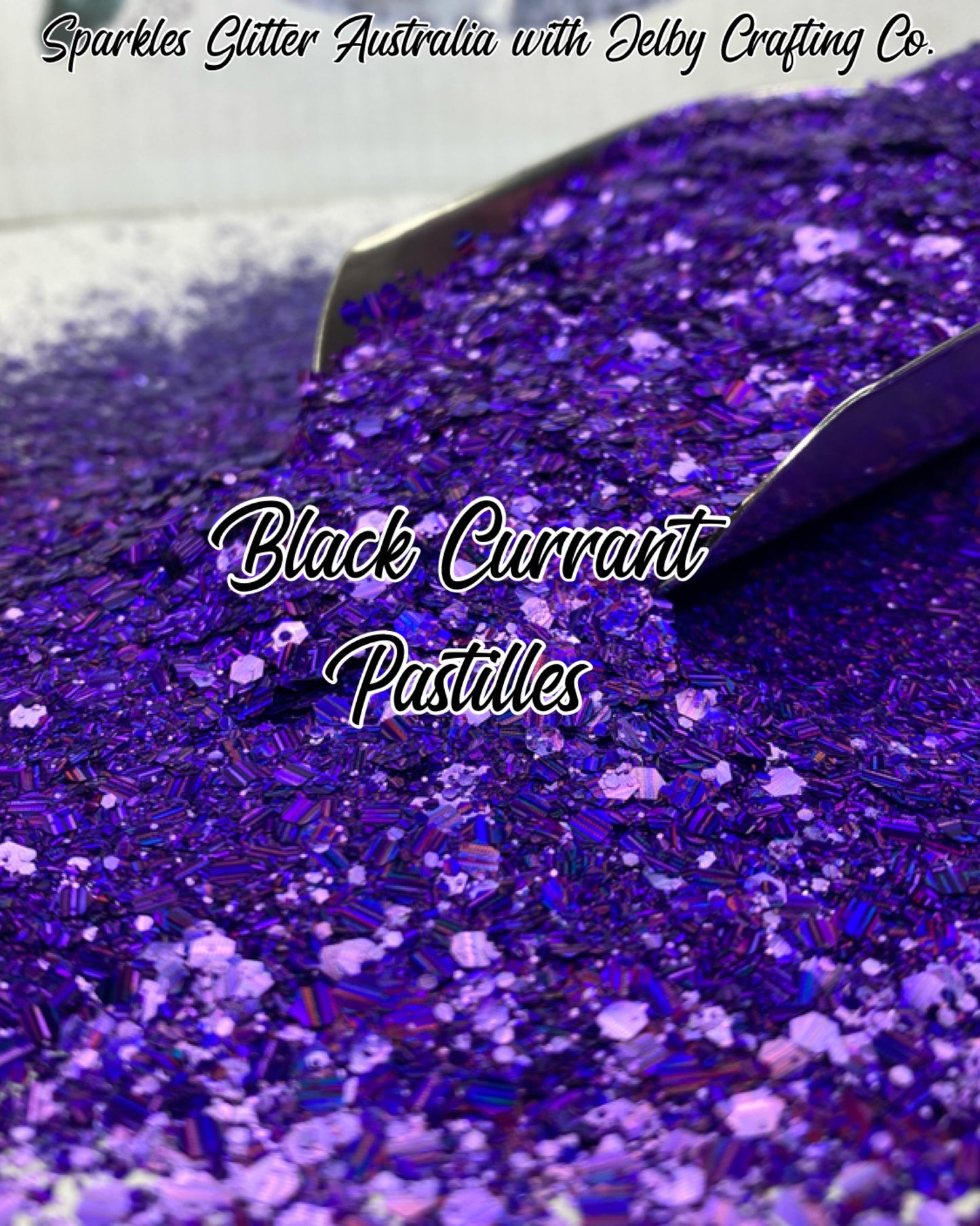 Black Currant Pastilles | Purple Chunky Holographic Glitter