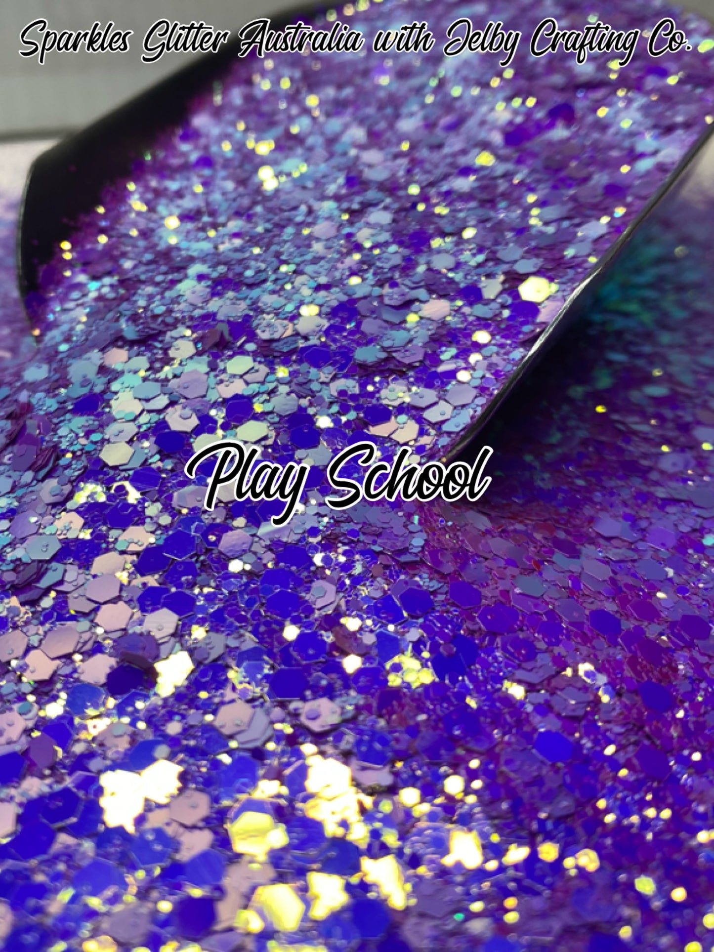 Play School | UV Glow Purple Chunky Glitter