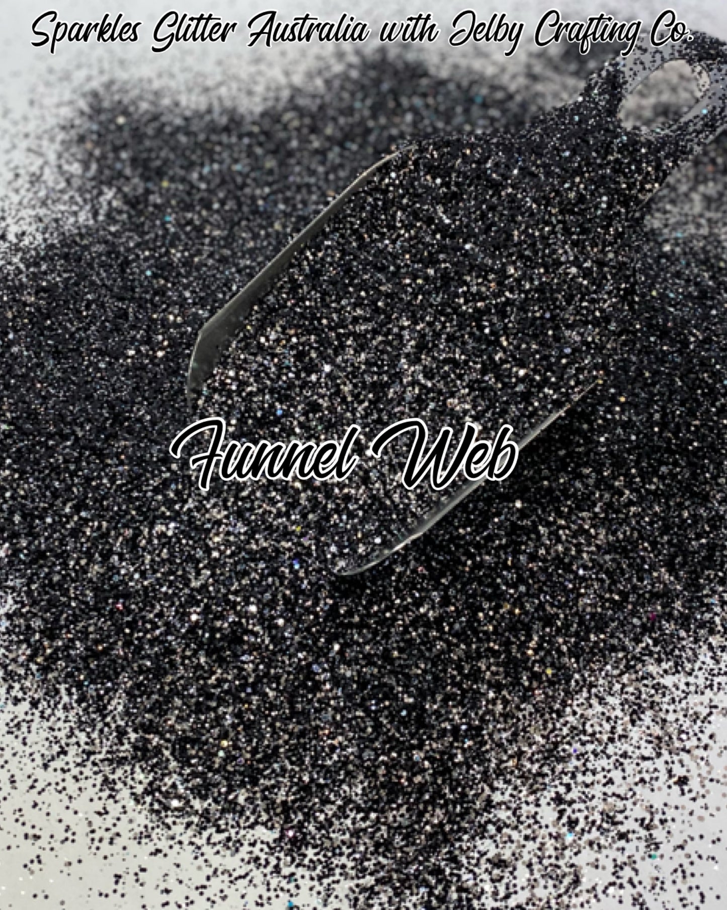 Funnel Web | Custom Mixed Black Silver Glitter