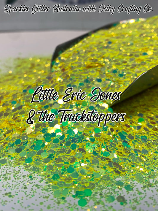 Little Eric Jones & The Truckstoppers | UV Glow Yellow Chunky Glitter