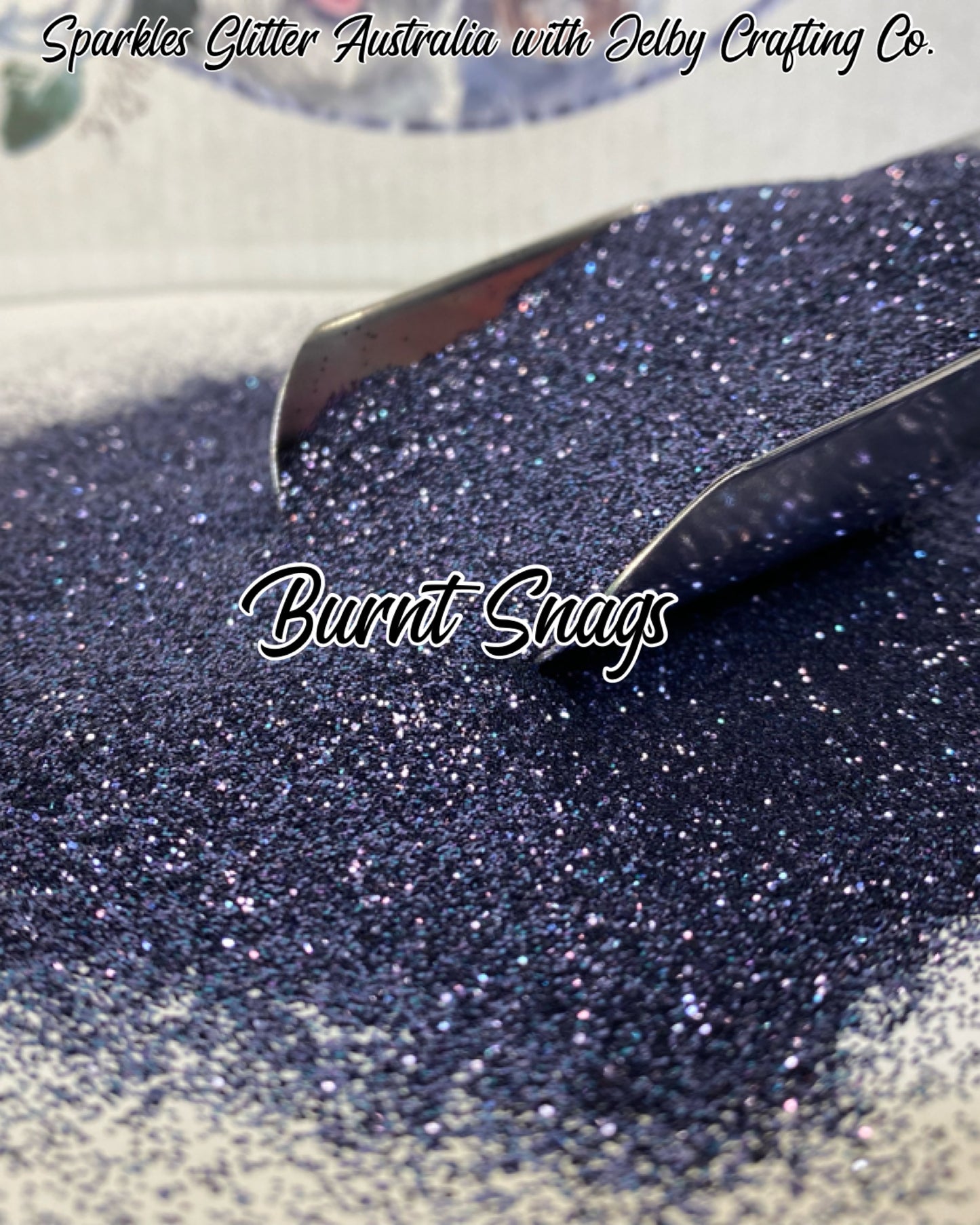 Burnt Snags | Fine Cut Grey Black Metallic Glitter