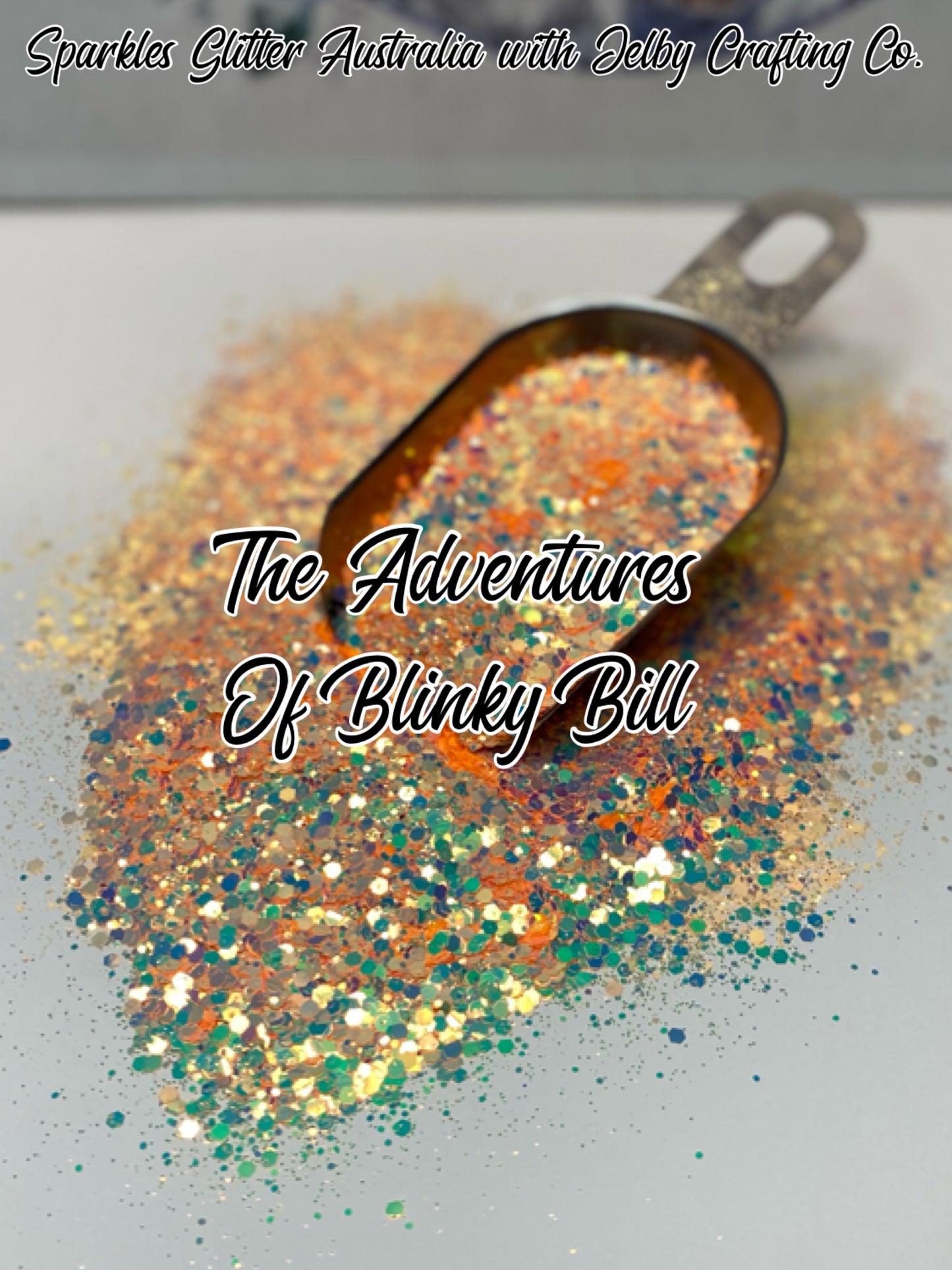 The Adventures of Blinky Bill | UV Glow Orange Chunky Glitter
