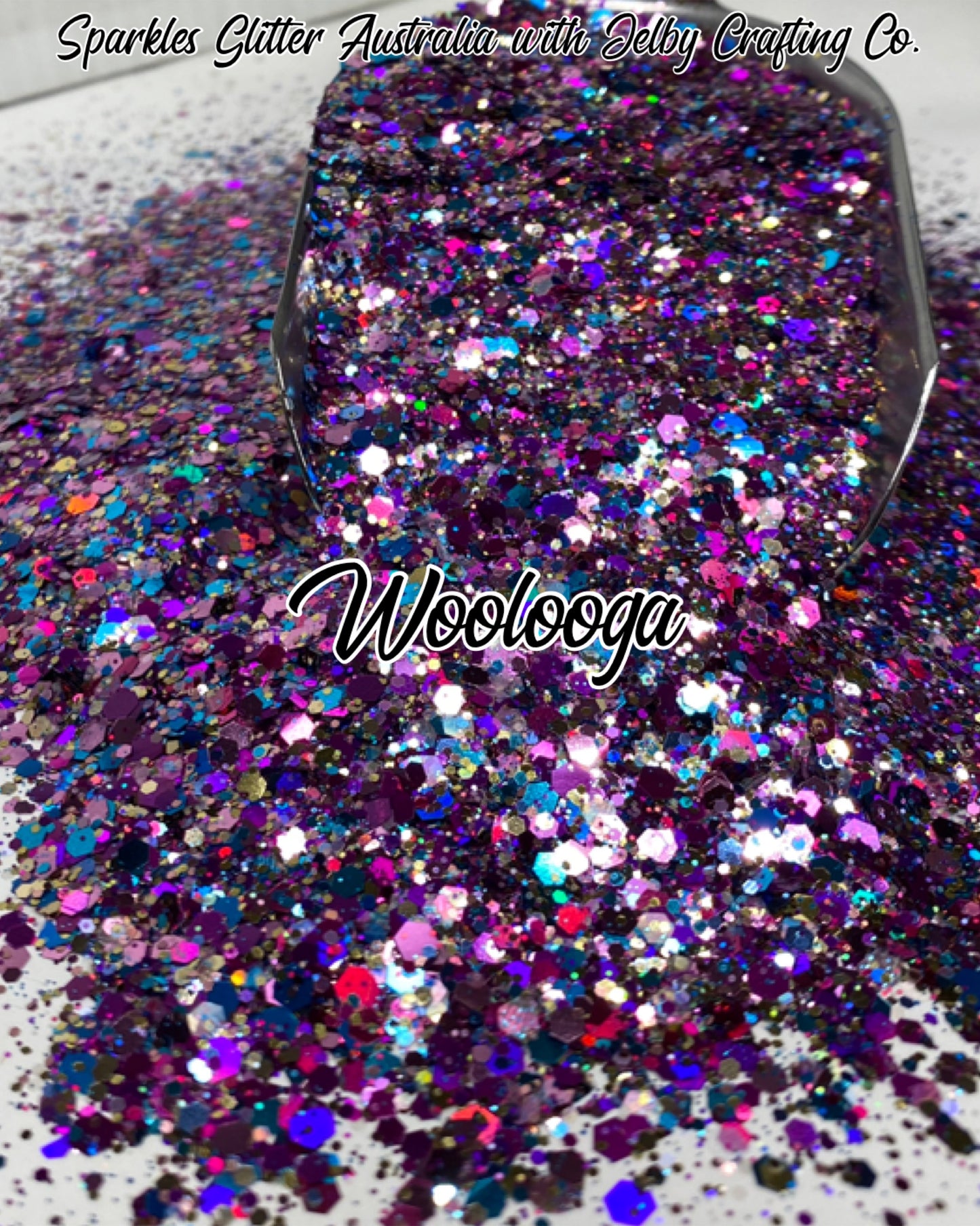 Woolooga| Custom Mixed Purple Blue Chunky Glitter