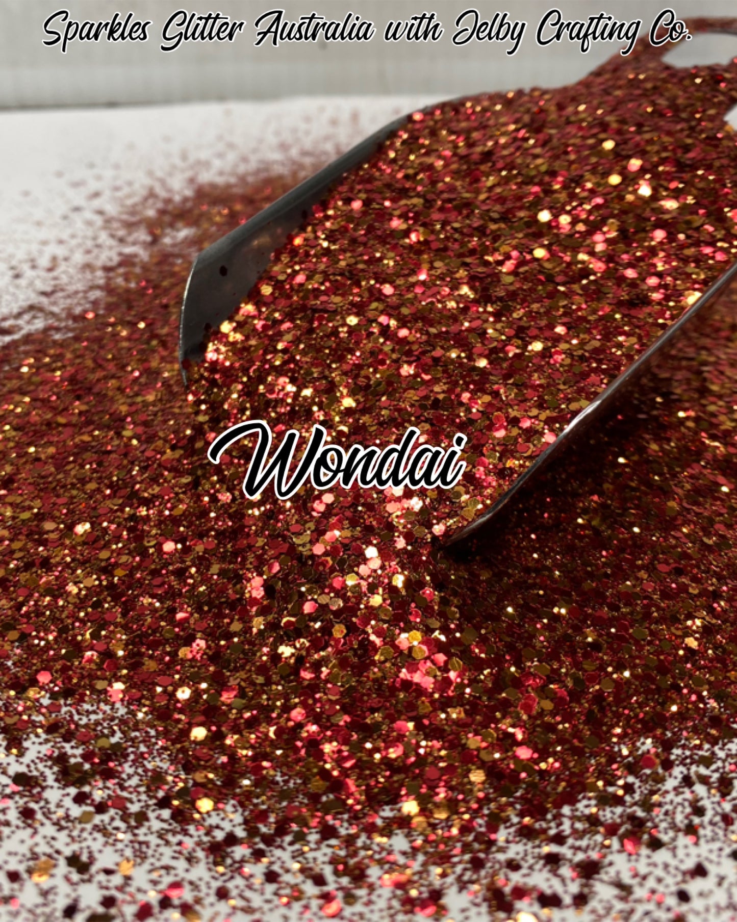 Wondai | Custom Red Orange Small Chunky Mixed Glitter