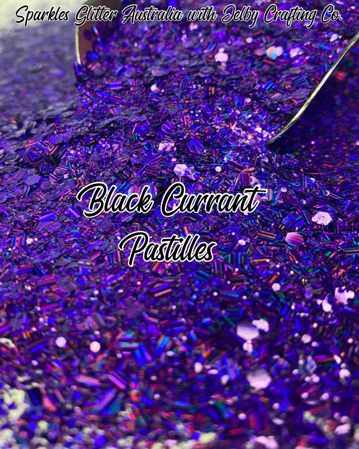 Black Currant Pastilles | Purple Chunky Holographic Glitter