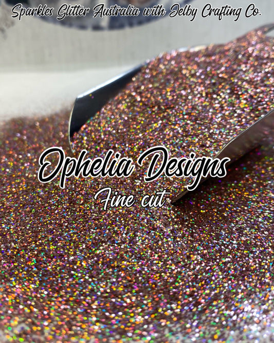 Ophilia Designs | Fine Cut Rose Gold Holographic Glitter