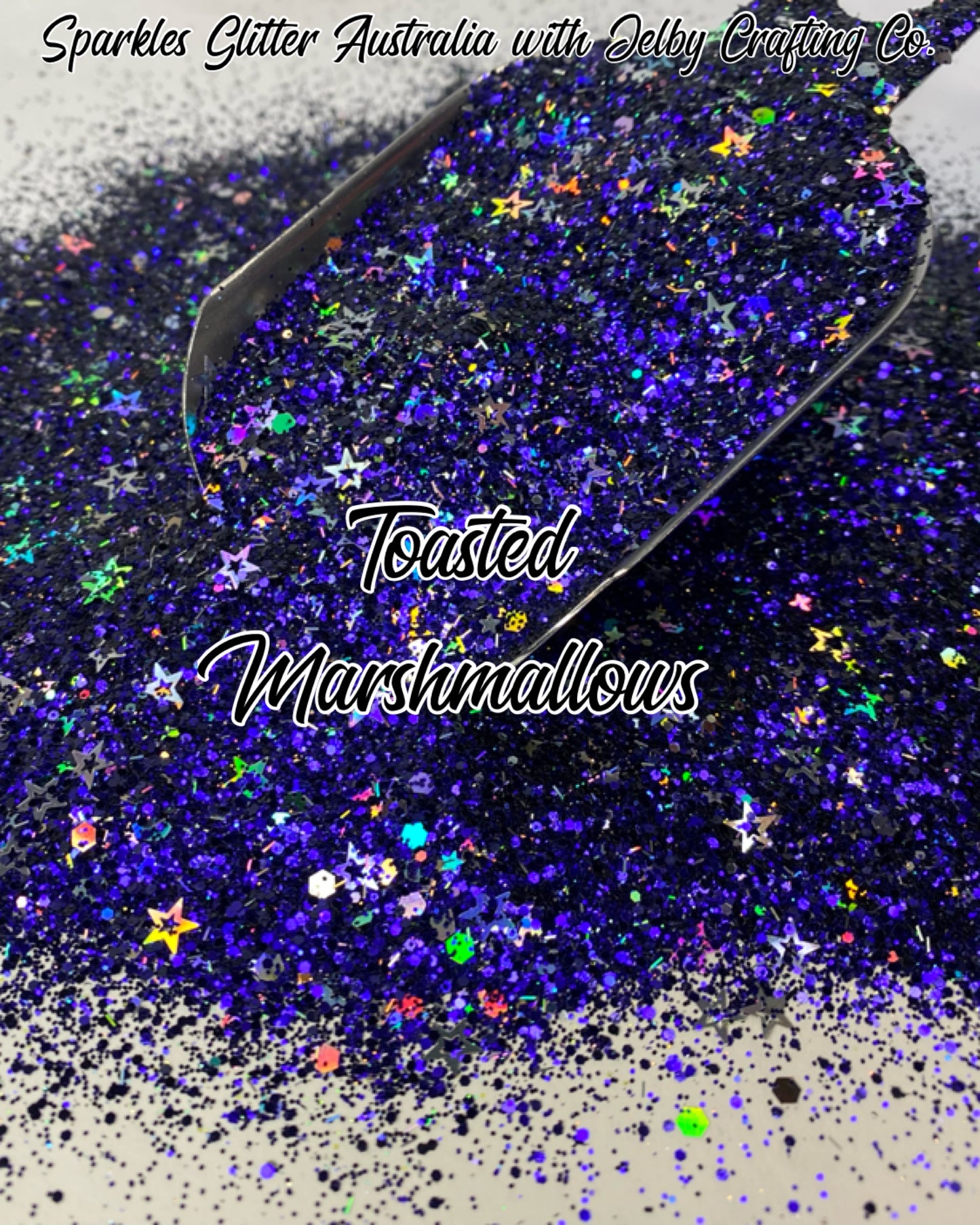 Toasted Marshmallows | Custom Mixed Blue Black Glitter Mix