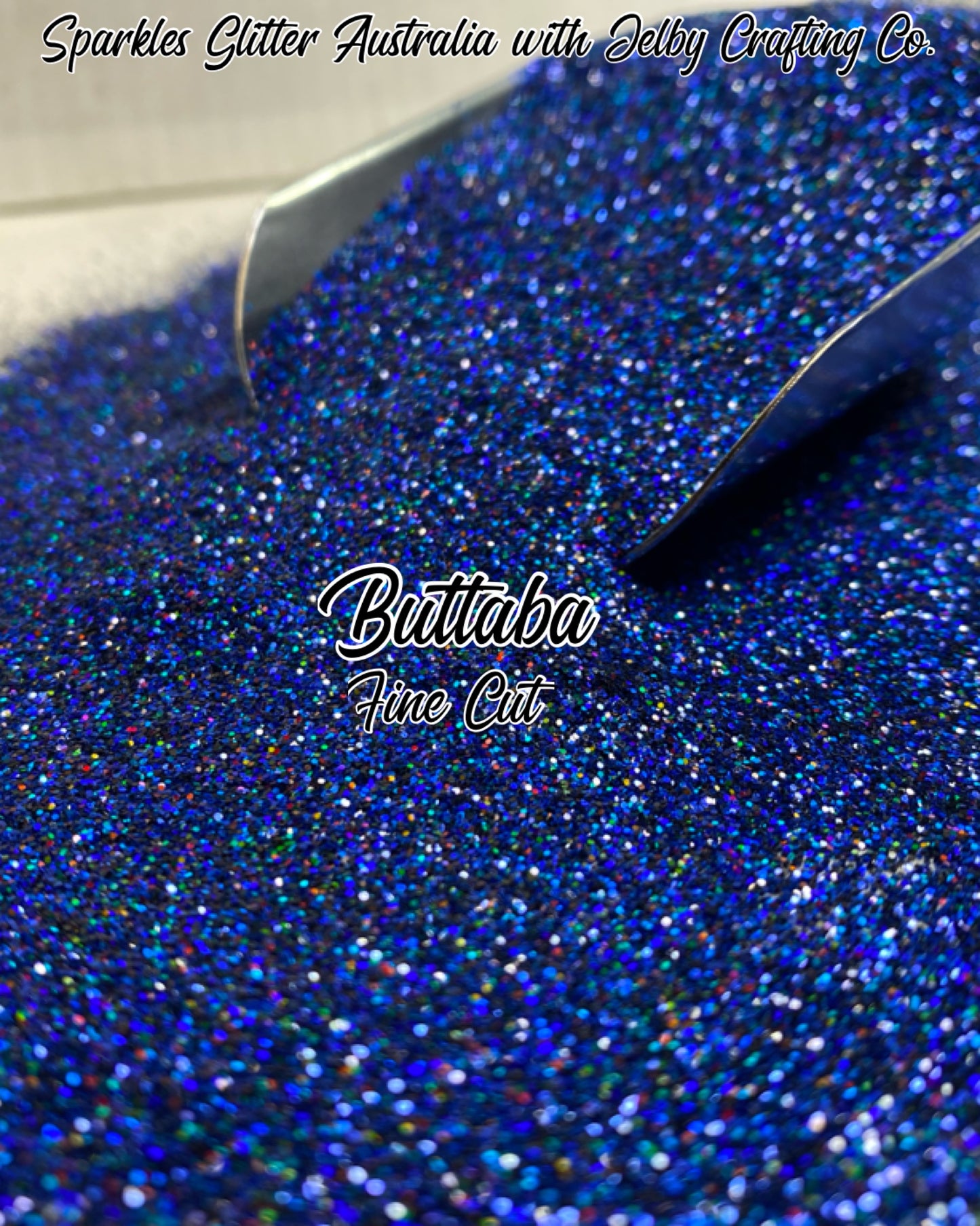 Buttaba | Custom Blue Holographic Glitter