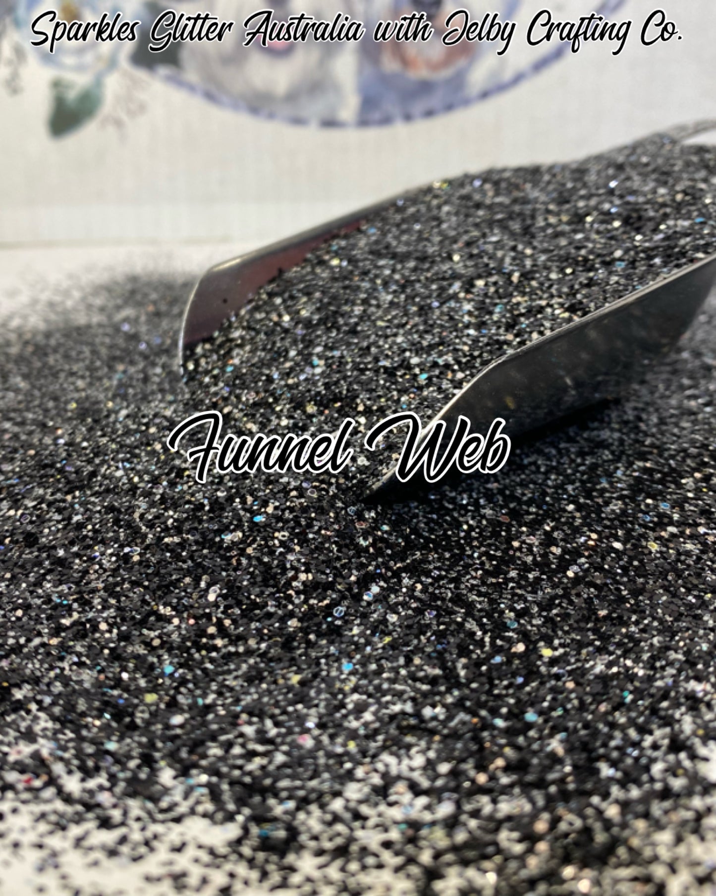 Funnel Web | Custom Mixed Black Silver Glitter