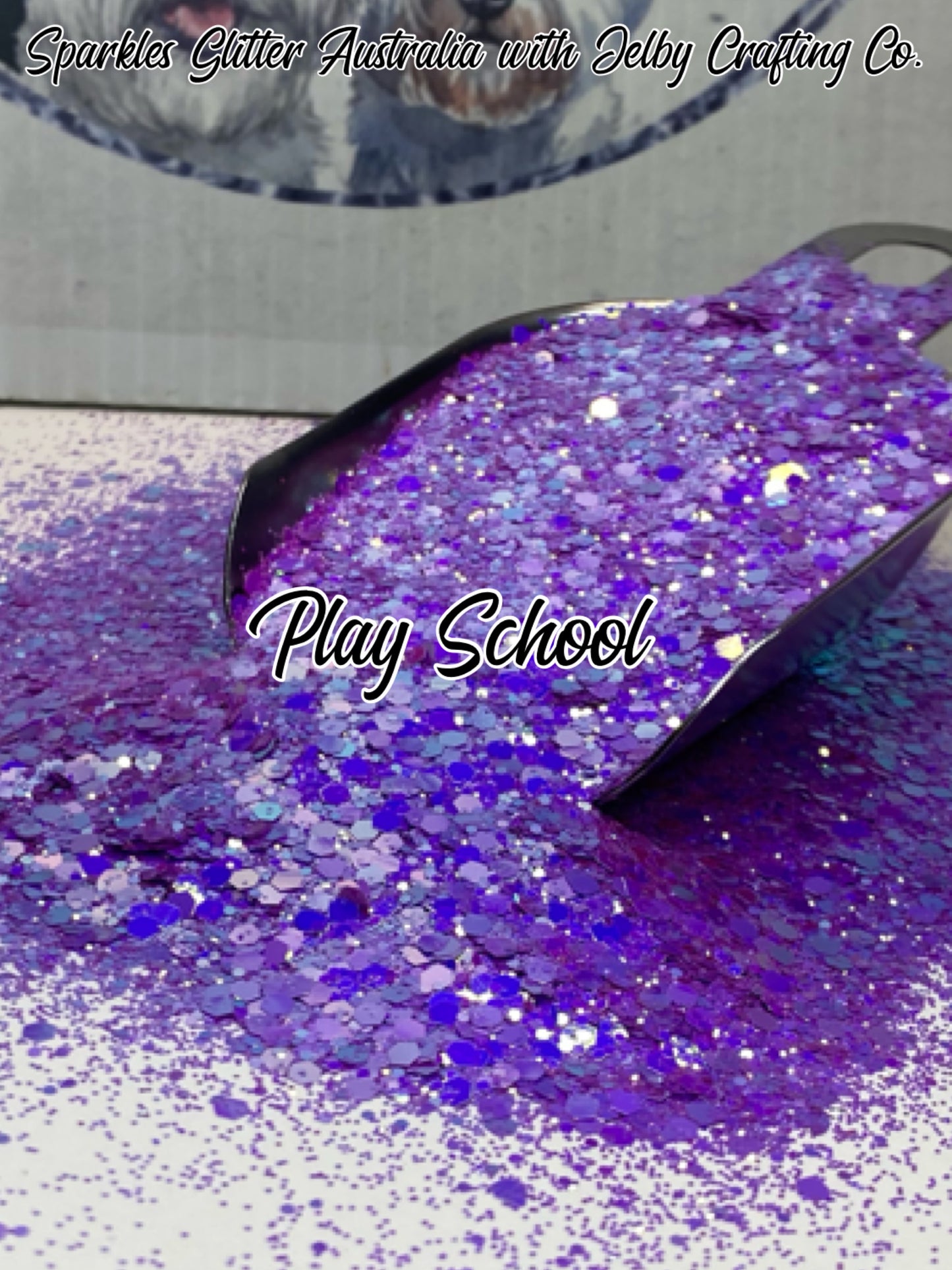 Play School | UV Glow Purple Chunky Glitter