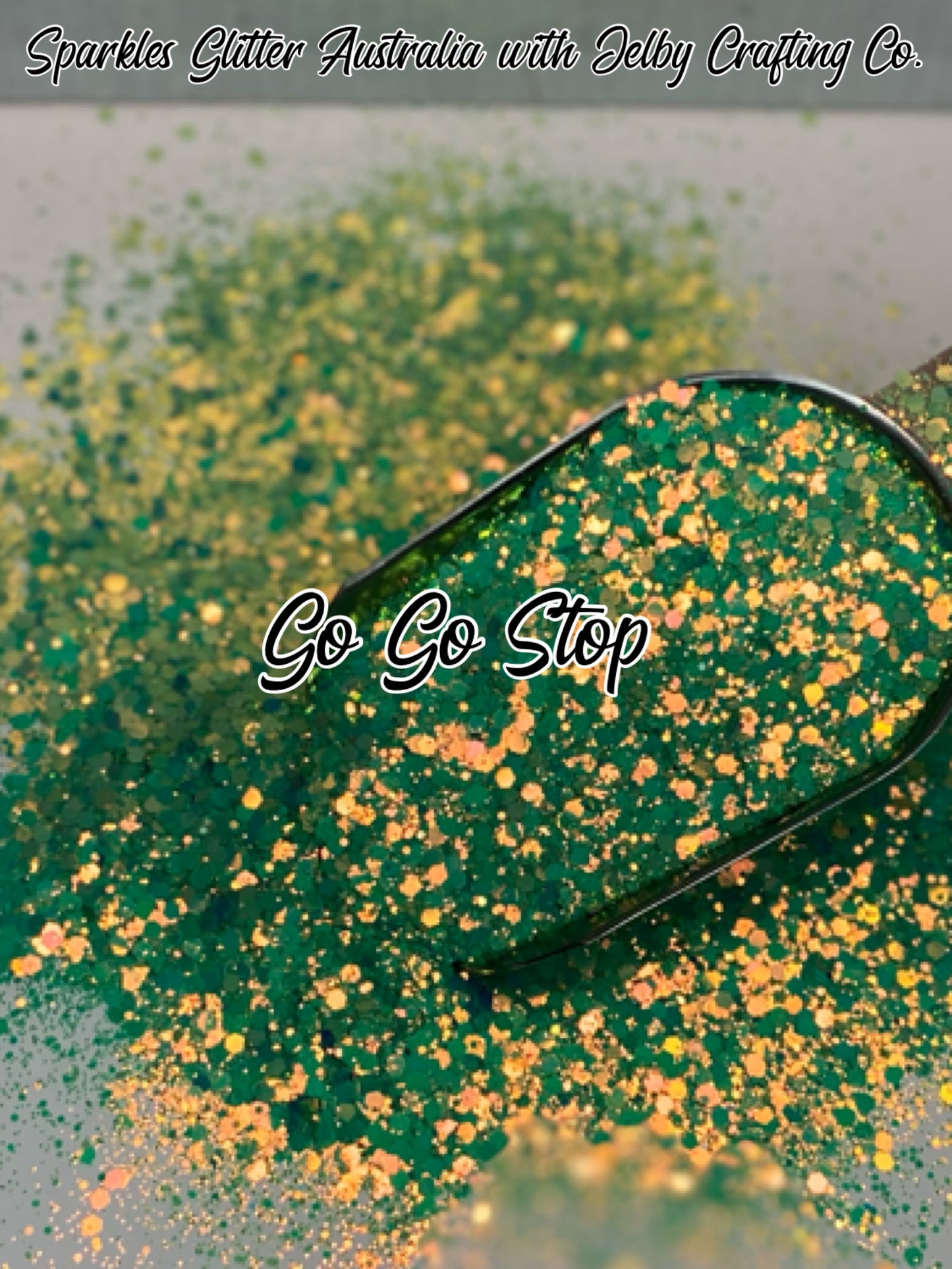 Go Go Stop | UV Glow Green Chunky Glitter