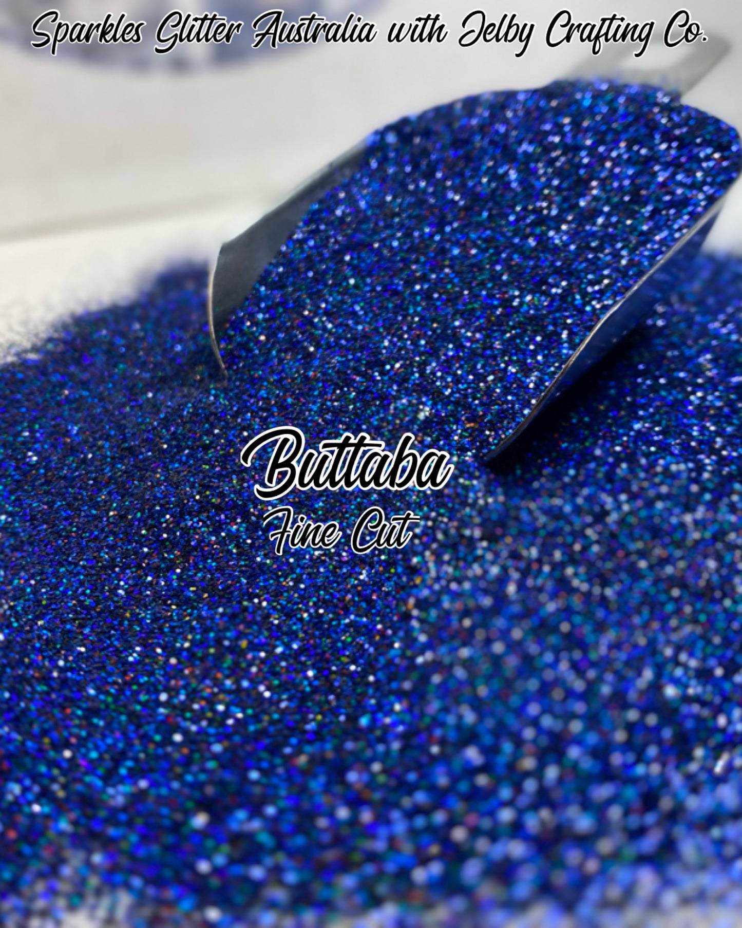 Buttaba | Custom Blue Holographic Glitter