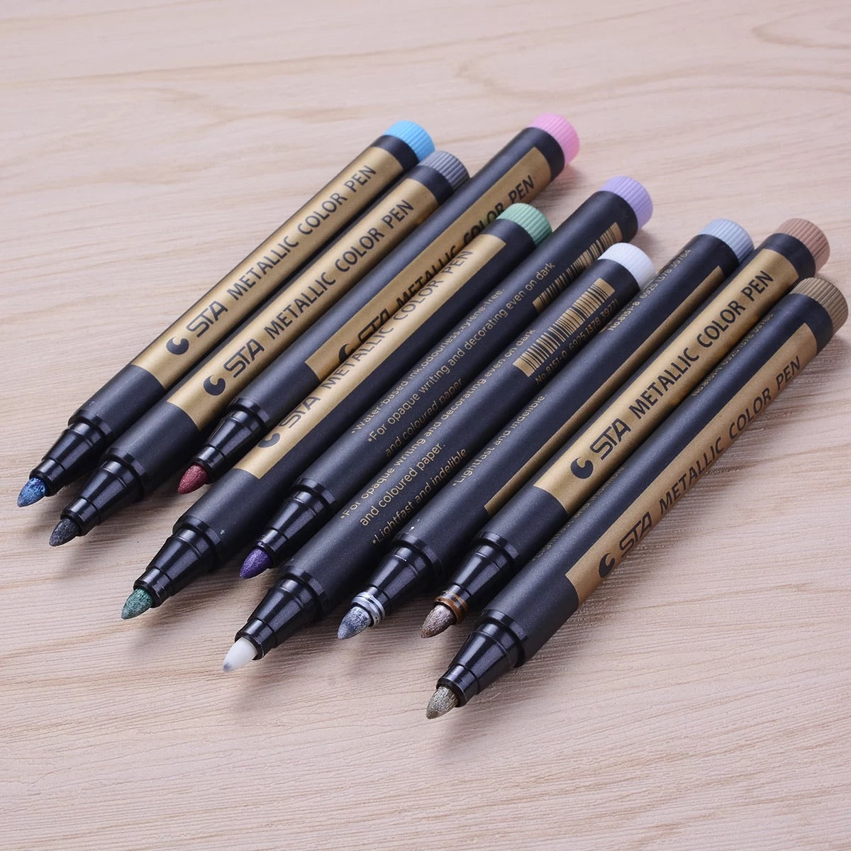 Set of 20 Metallic Permanent Markers
