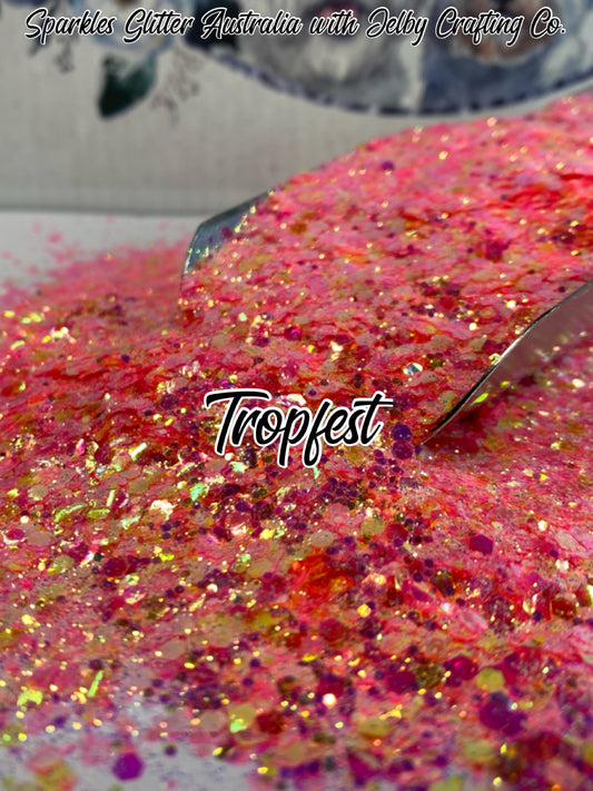 Tropfest | Pink Iridescent Chunky Glitter