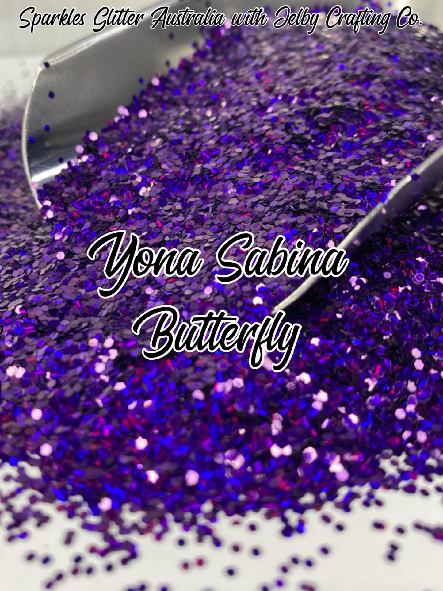 Yona Sabina Butterfly | Purple Small Chunky Holographic Glitter