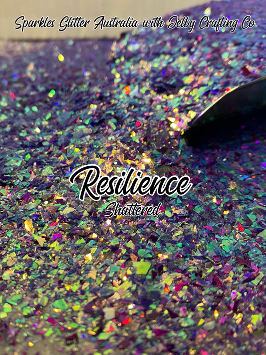 Resilience | Custom Mixed Shattered Purple Glitter