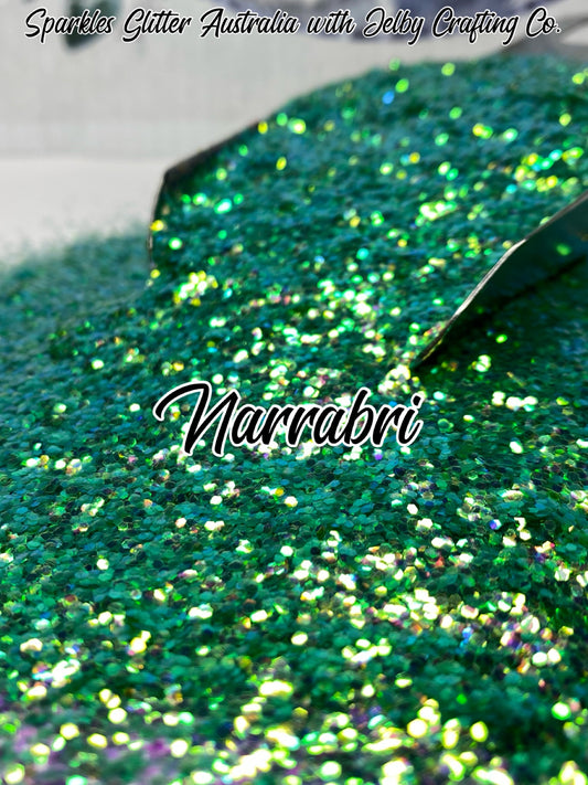 Narrabri | Green Small Chunky Iridescent Glitter