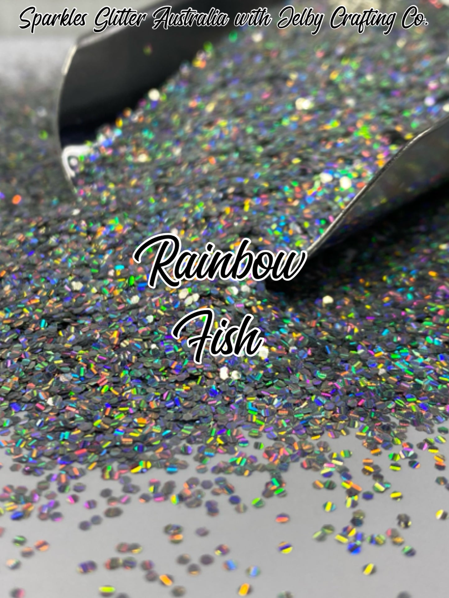 Rainbow Fish | Silver Small Chunky Holographic Glitter