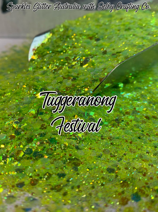 Tuggeranong Festival | Green Iridescent Chunky Glitter