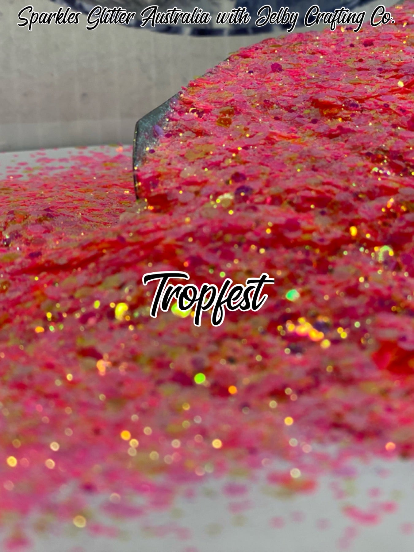 Tropfest | Pink Iridescent Chunky Glitter