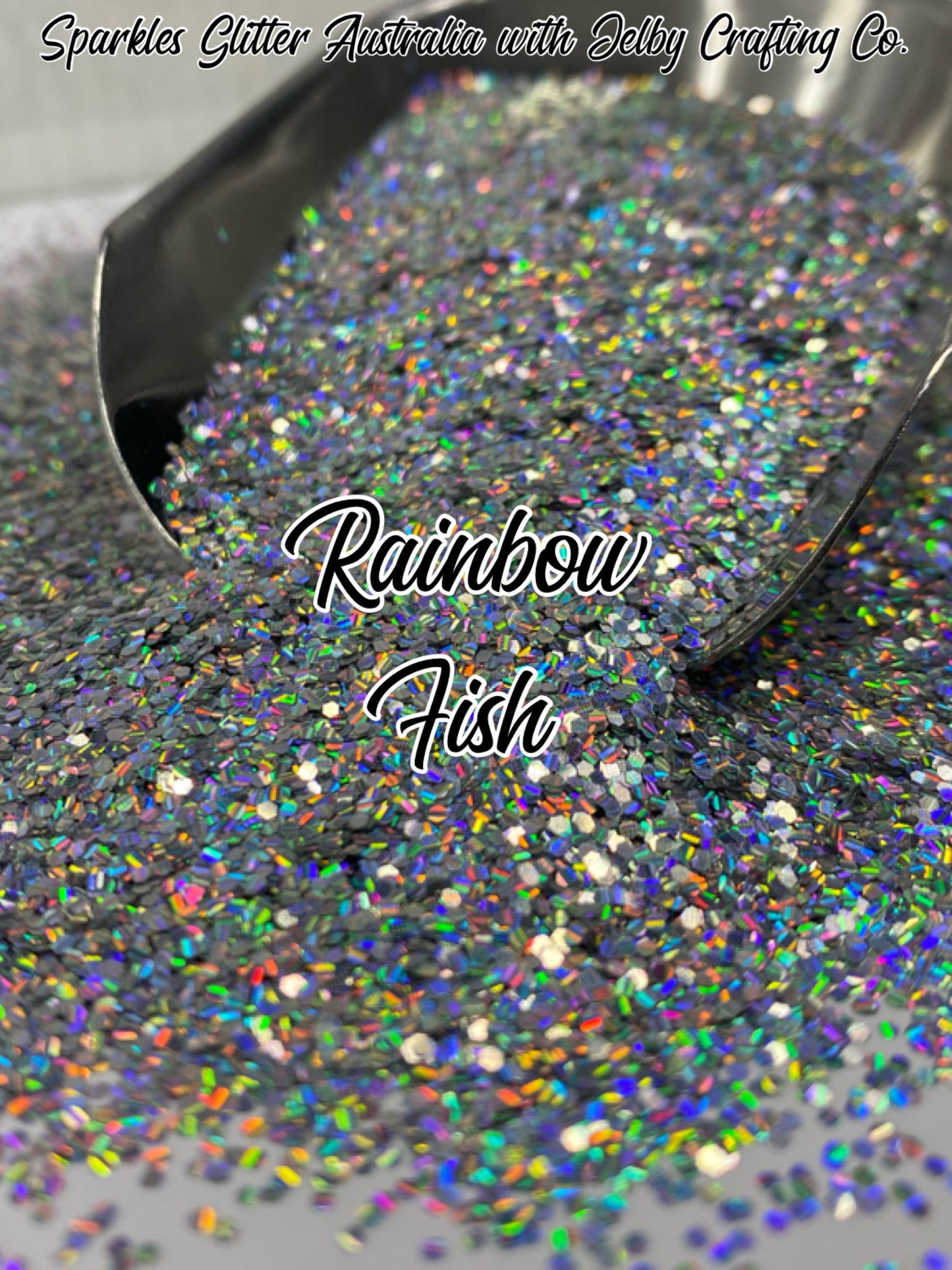 Rainbow Fish | Silver Small Chunky Holographic Glitter