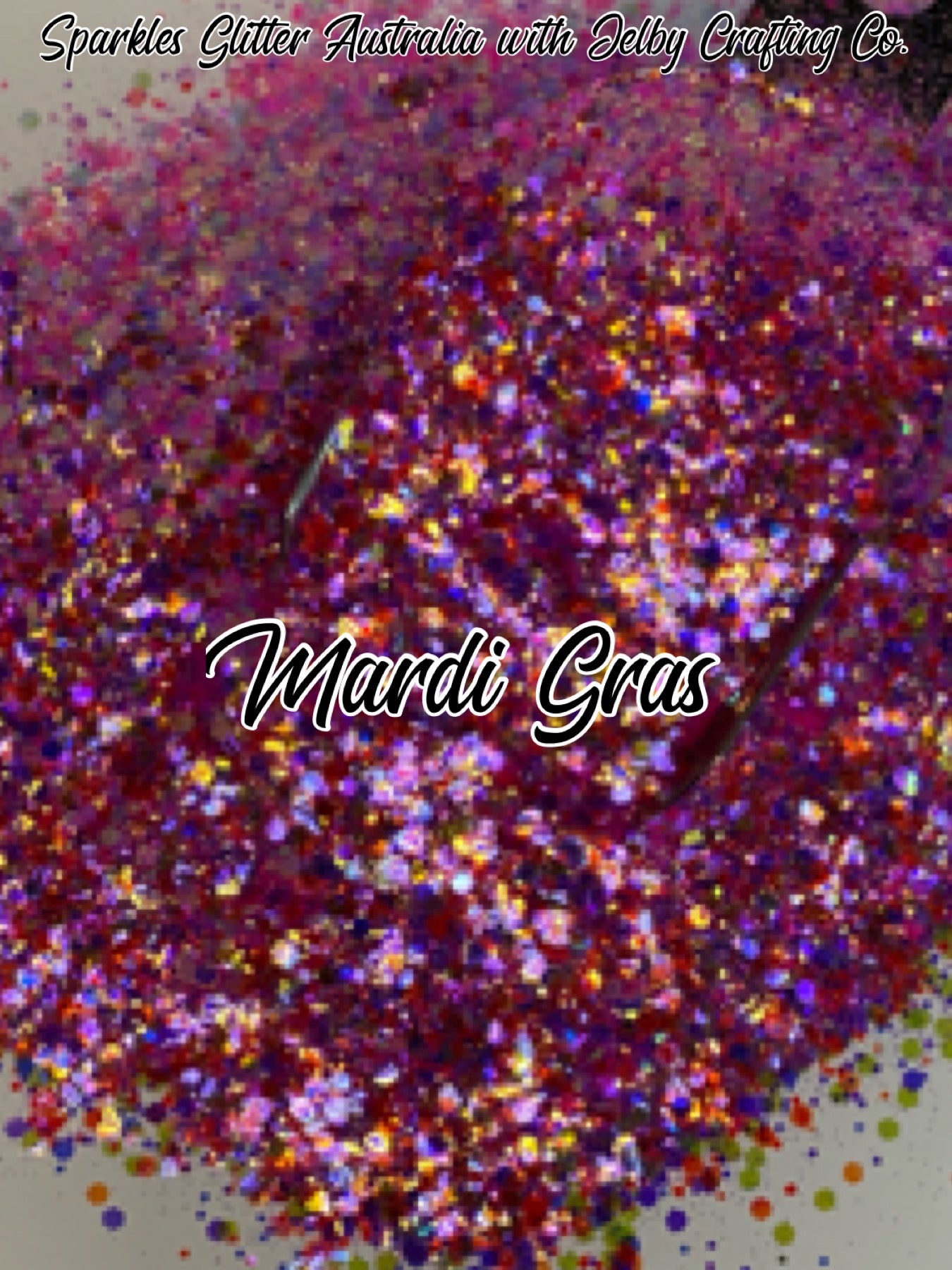 Mardi Gras | Pink Purple Chunky Iridescent Glitter