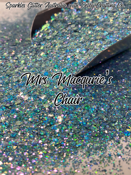 Mrs Macquarie's Chair | Blue Chunky Holographic Opal Glitter