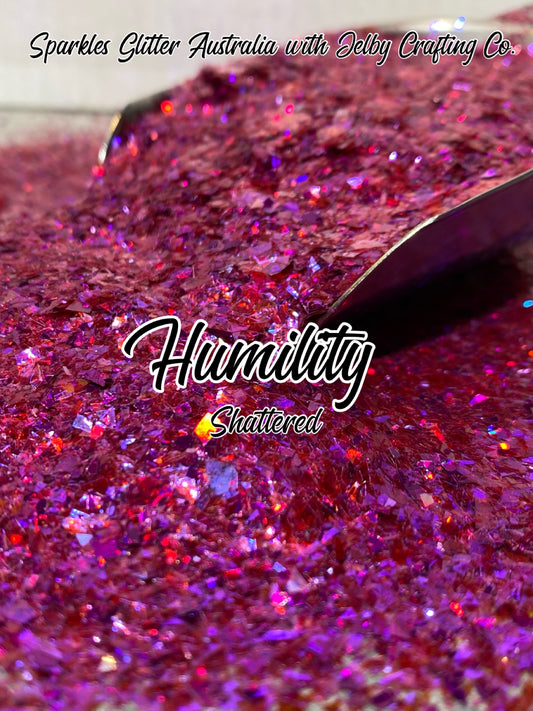 Humility | Custom Mixed Purple Shattered Pink Glitter