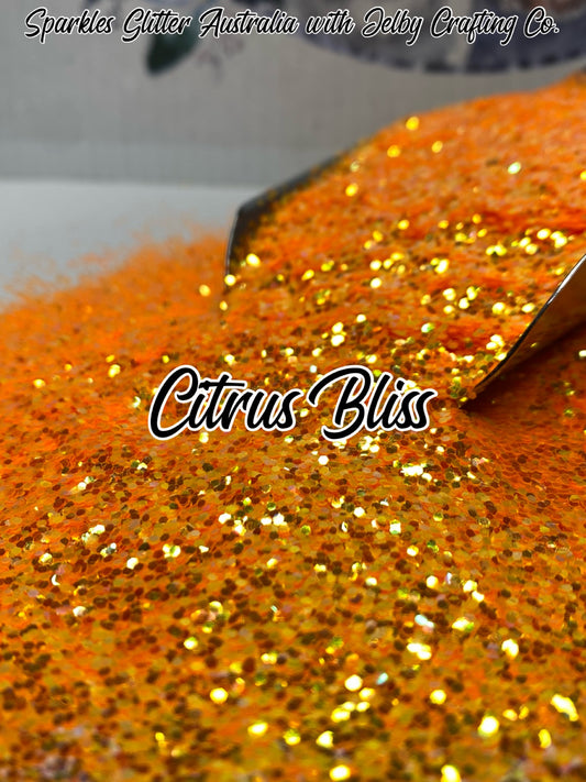 Citrus Bliss | Orange Iridescent Small Chunky Glitter