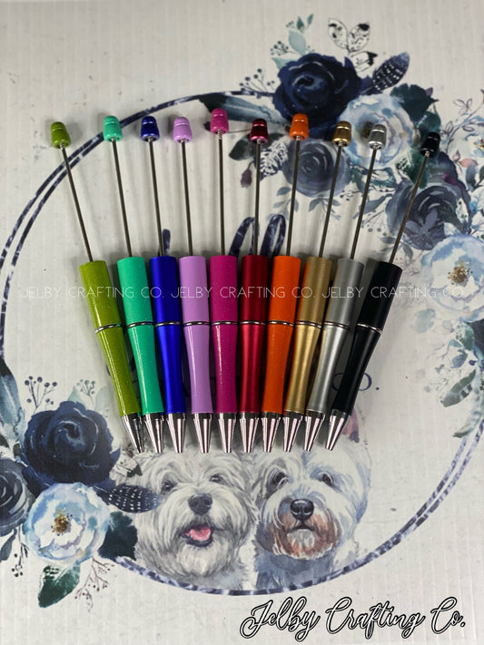 Beadable plastic pen