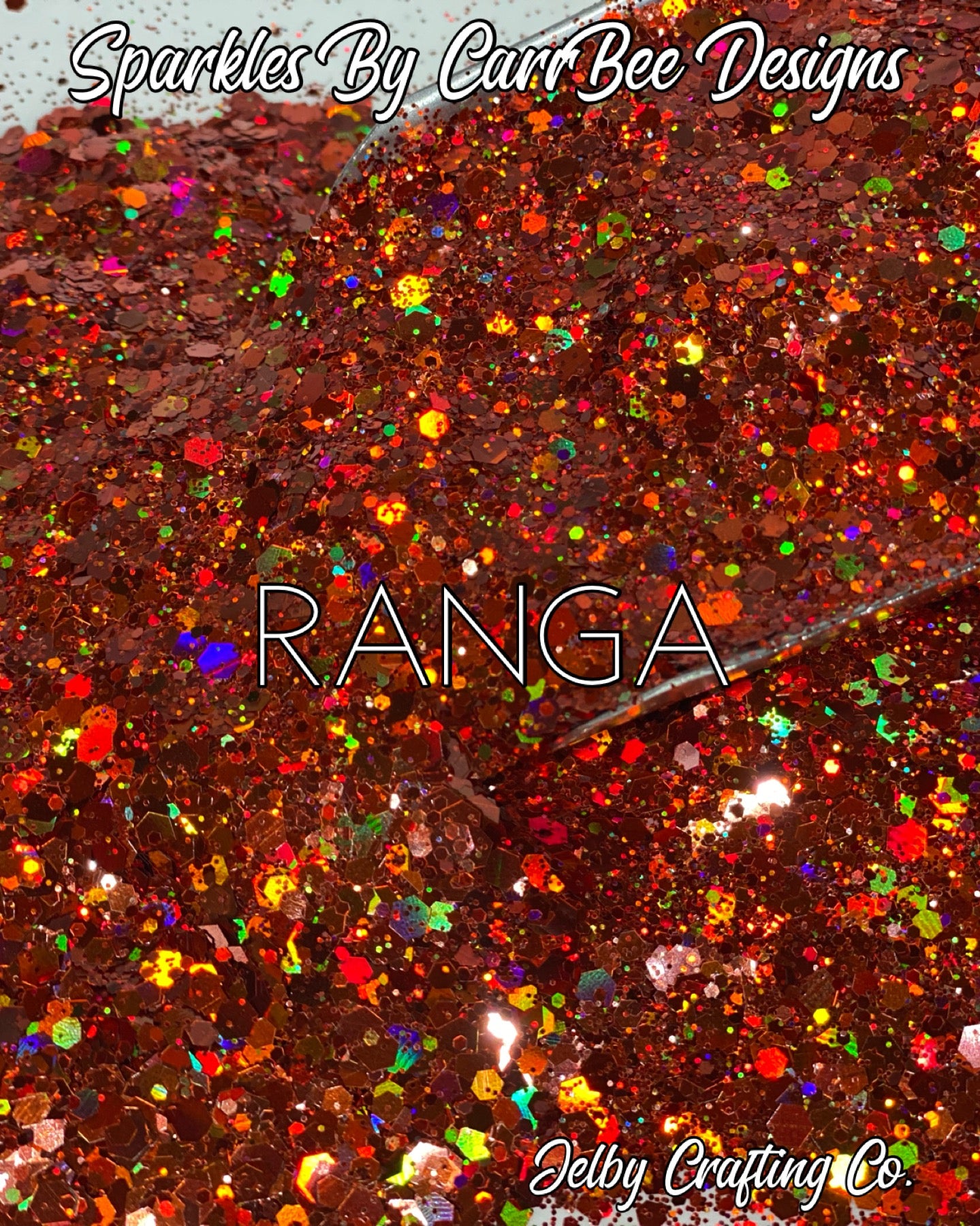 Ranga | Chunky Burnt Orange Holographic Glitter