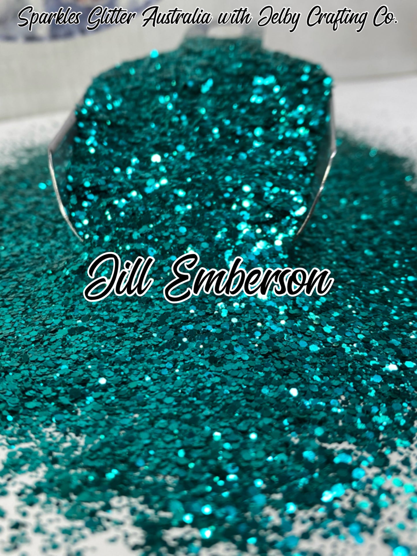 Jill Emberson | Custom Mixed Small Chunky Teal Green Glitter