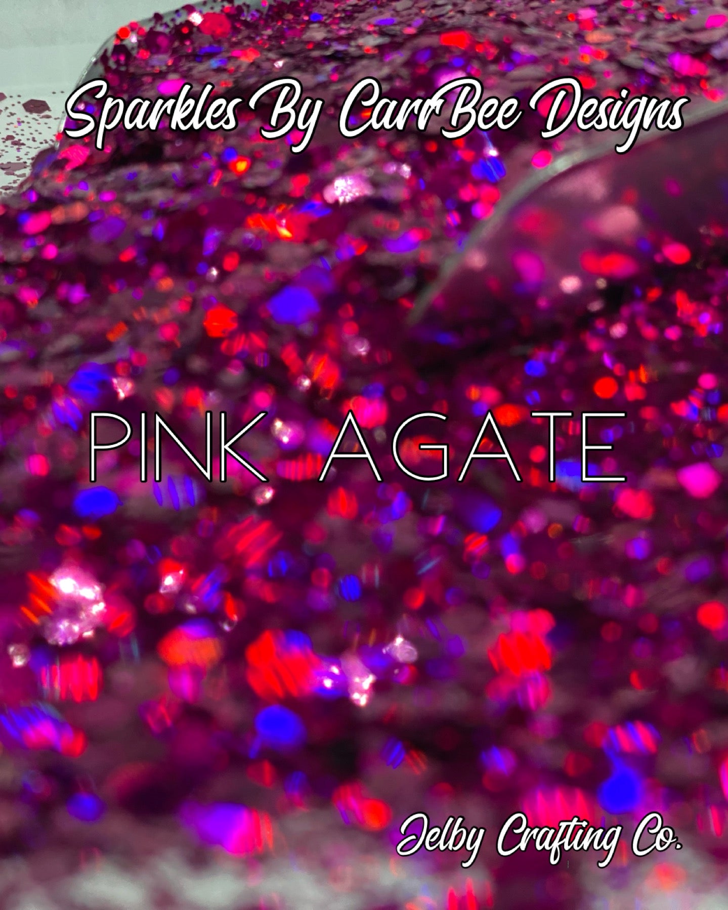 Pink Agate | Chunky Holographic Glitter