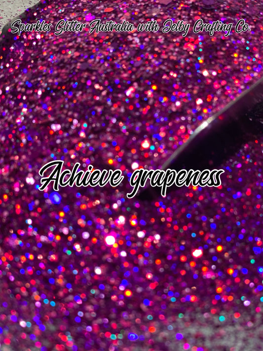 Achieve Grapeness | Custom Mixed Purple Glitter