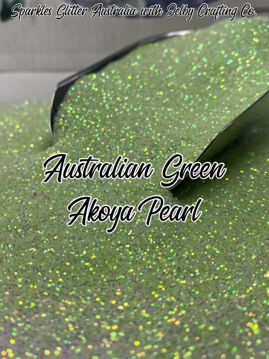 Australian Green Akoya Pearl | Fine Cut Glitter